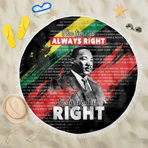 MLK Honoring The Legacy Beach Blanket Black Version