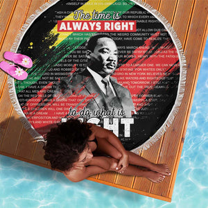 MLK Honoring The Legacy Beach Blanket Black Version