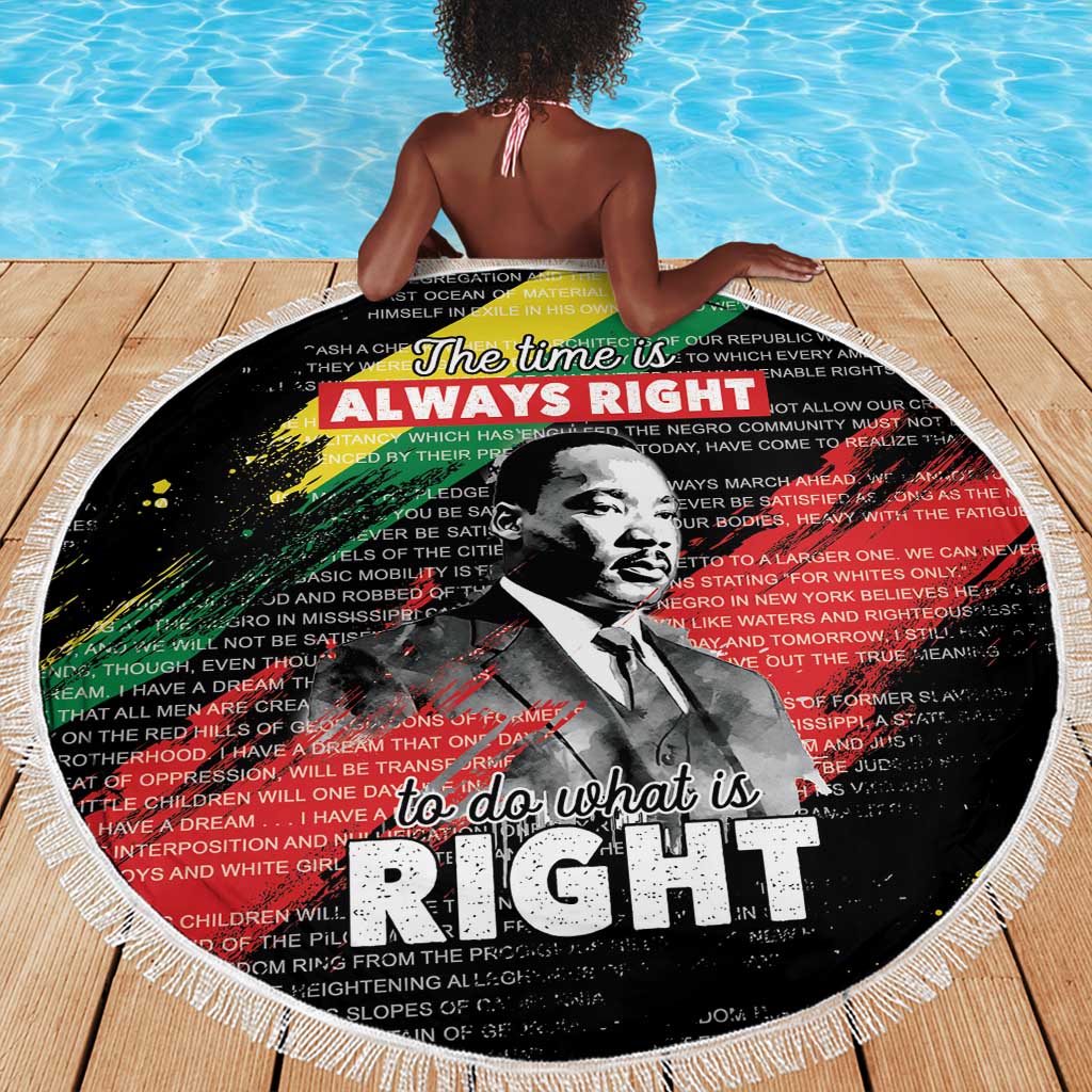 MLK Honoring The Legacy Beach Blanket Black Version