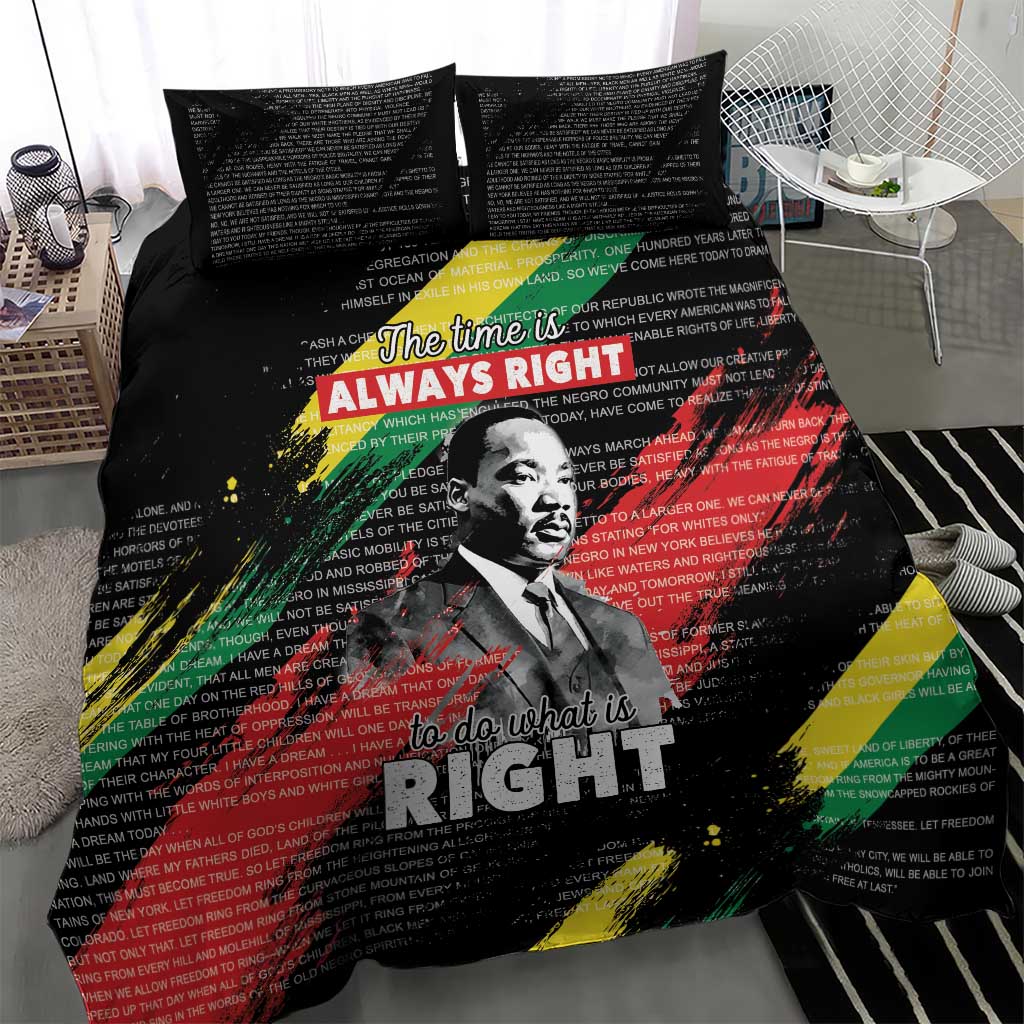 MLK Honoring The Legacy Bedding Set Black Version