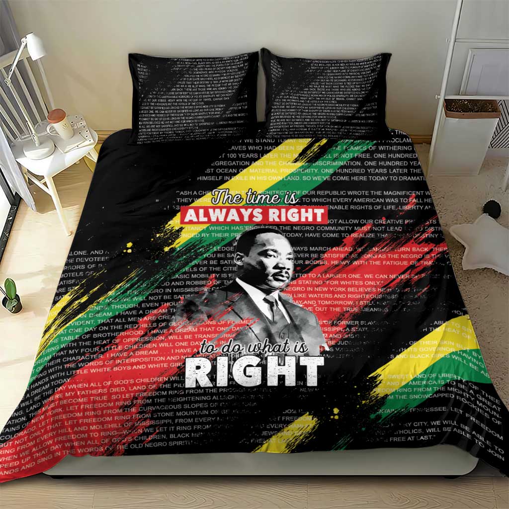 MLK Honoring The Legacy Bedding Set Black Version