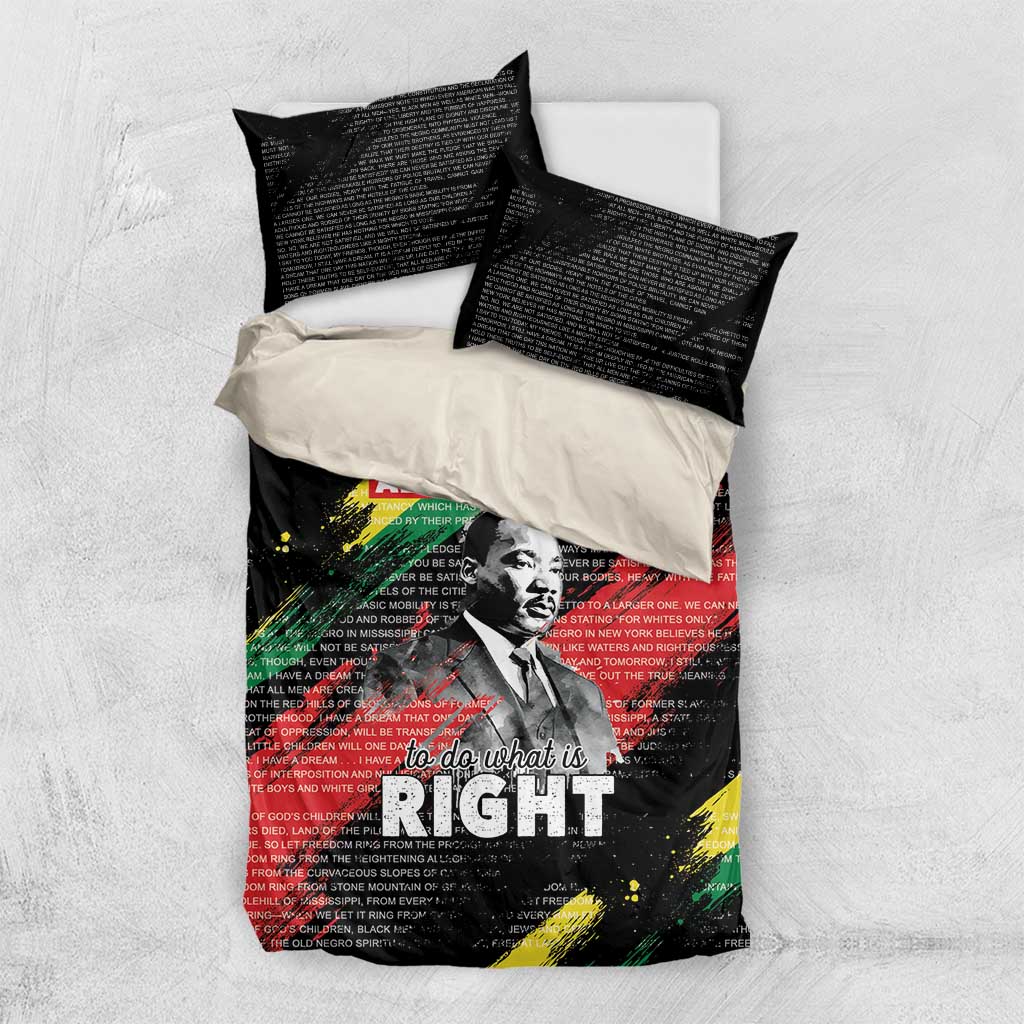 MLK Honoring The Legacy Bedding Set Black Version