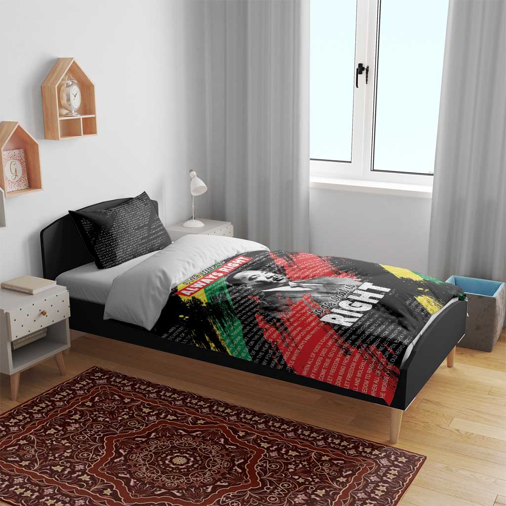 MLK Honoring The Legacy Bedding Set Black Version