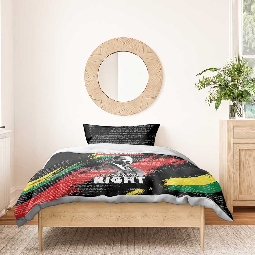 MLK Honoring The Legacy Bedding Set Black Version