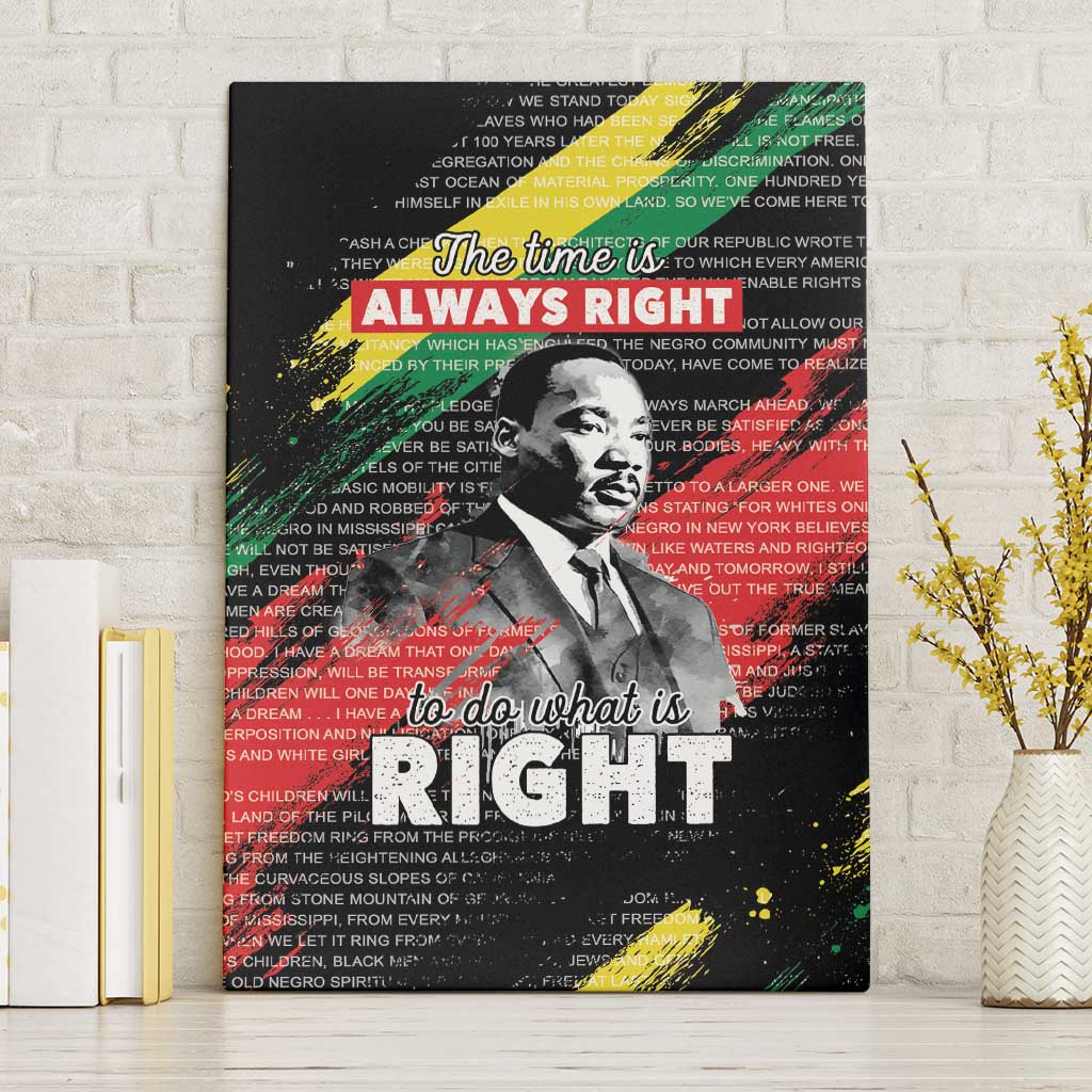 MLK Honoring The Legacy Canvas Wall Art Black Version