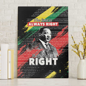 MLK Honoring The Legacy Canvas Wall Art Black Version