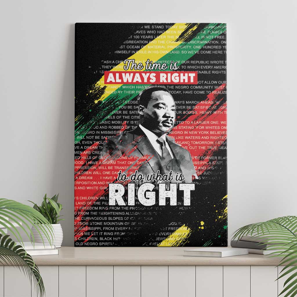 MLK Honoring The Legacy Canvas Wall Art Black Version