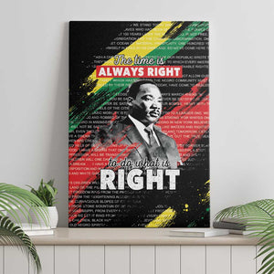 MLK Honoring The Legacy Canvas Wall Art Black Version