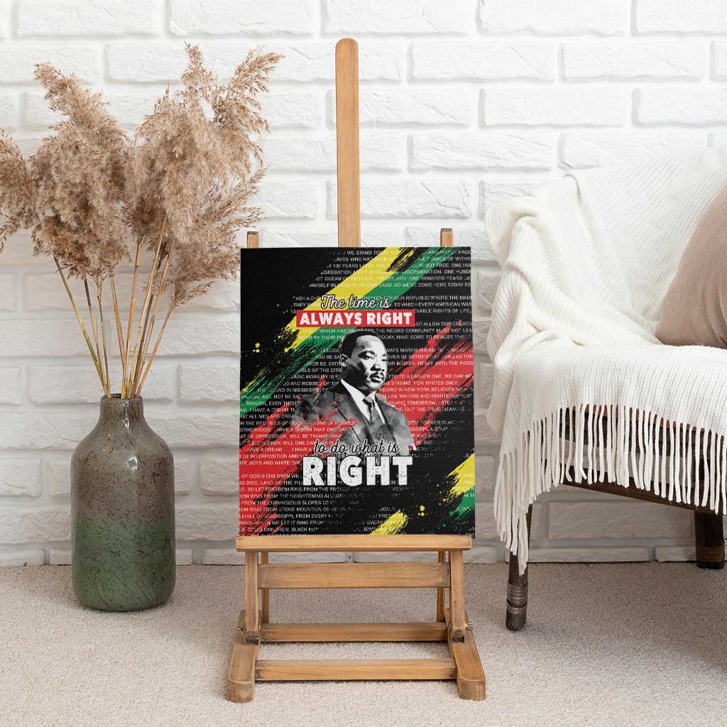 MLK Honoring The Legacy Canvas Wall Art Black Version