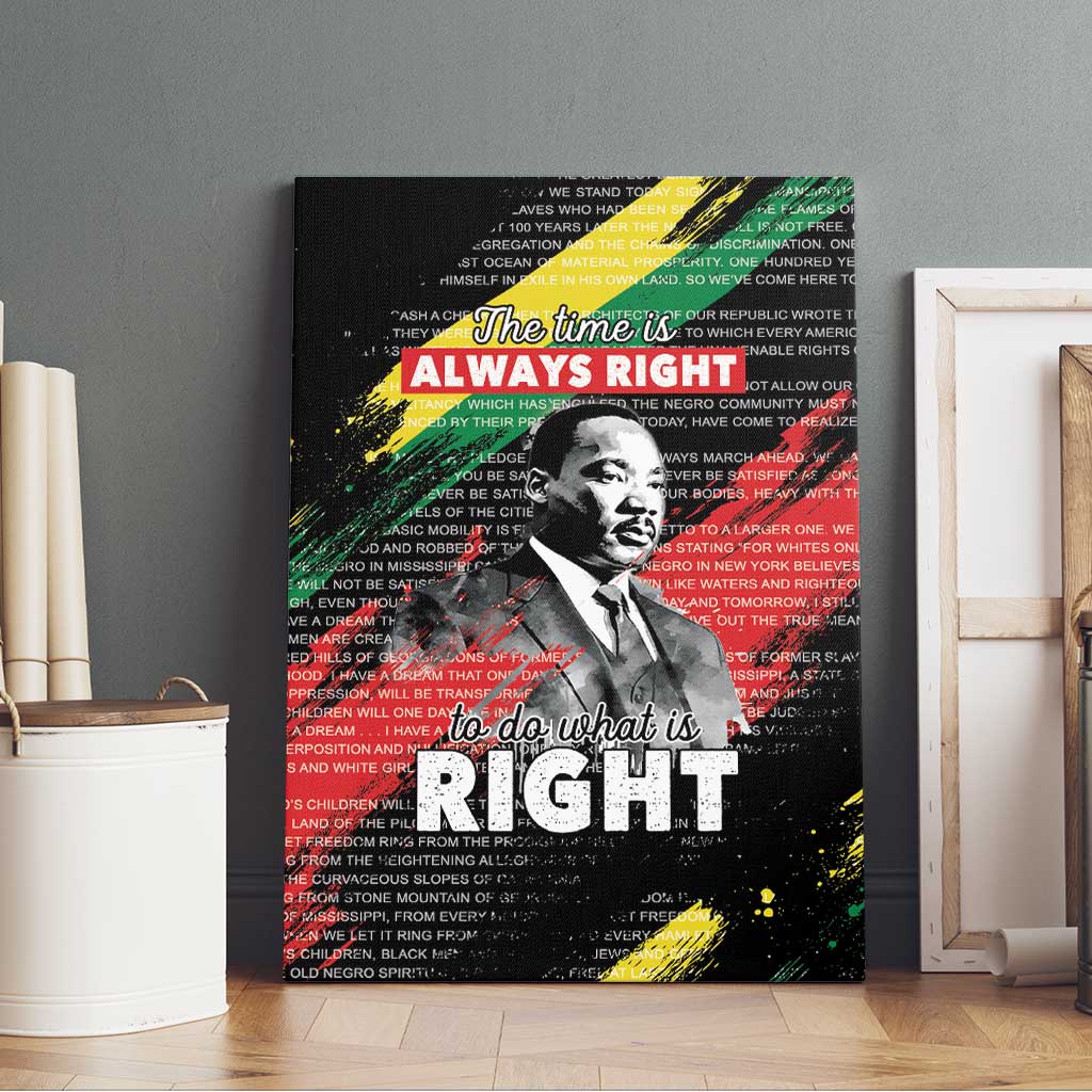 MLK Honoring The Legacy Canvas Wall Art Black Version