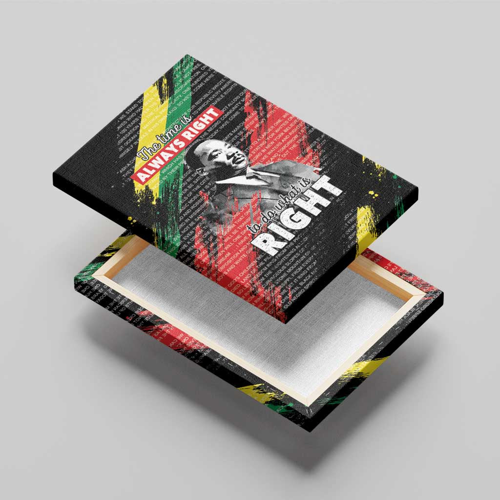 MLK Honoring The Legacy Canvas Wall Art Black Version
