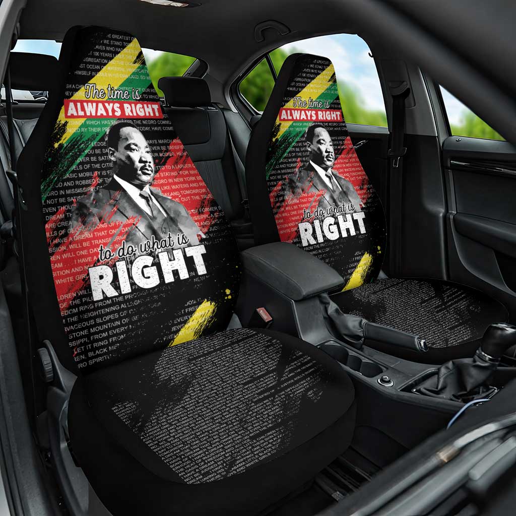MLK Honoring The Legacy Car Seat Cover Black Version