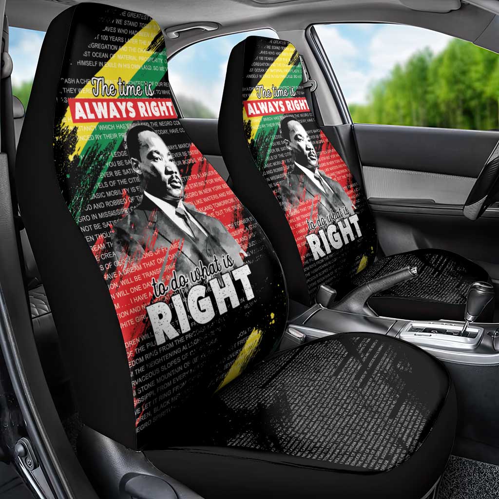 MLK Honoring The Legacy Car Seat Cover Black Version