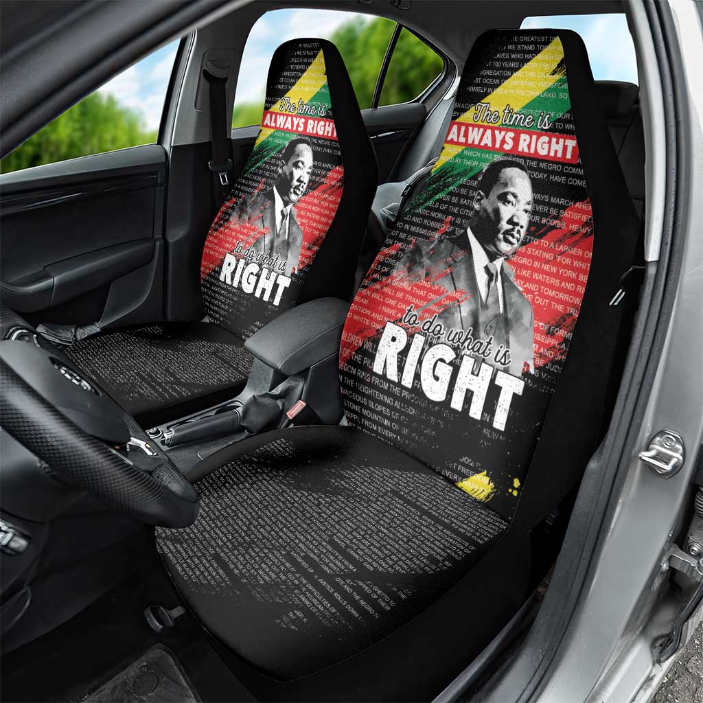 MLK Honoring The Legacy Car Seat Cover Black Version