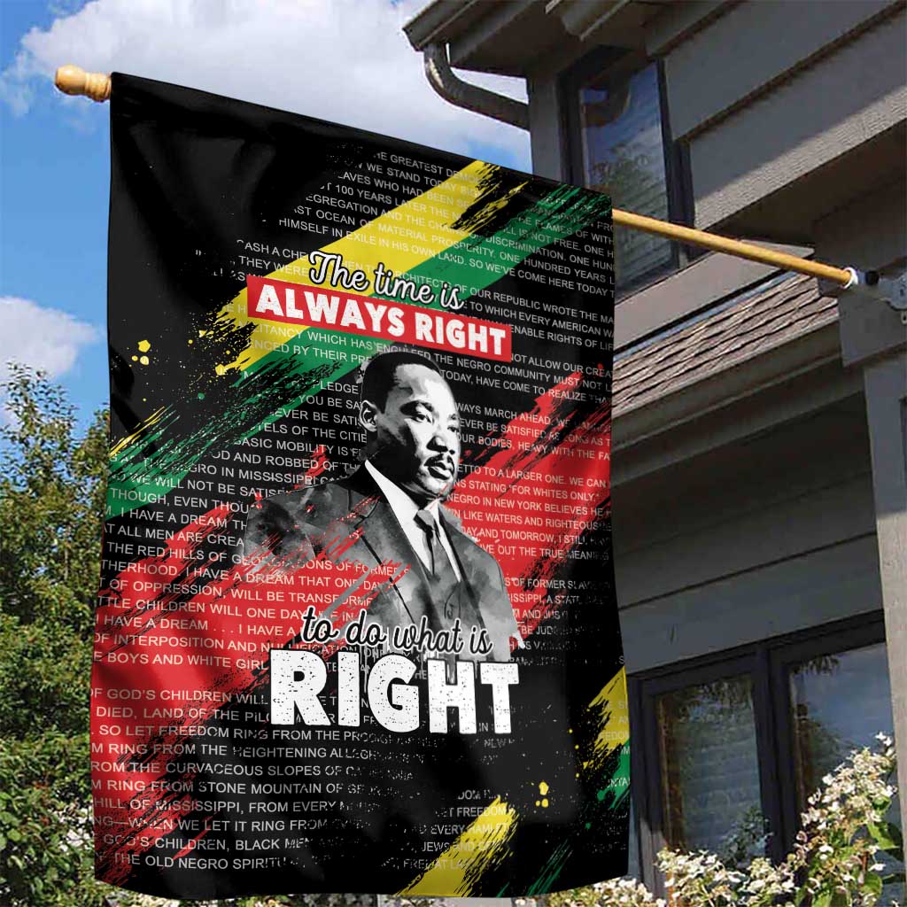 MLK Honoring The Legacy Garden Flag Black Version