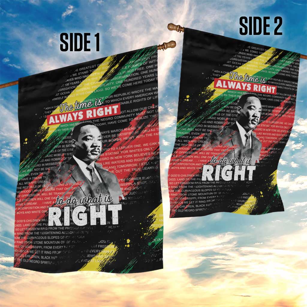 MLK Honoring The Legacy Garden Flag Black Version