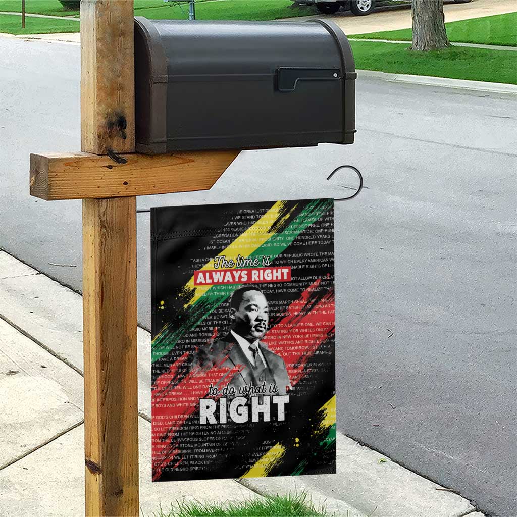 MLK Honoring The Legacy Garden Flag Black Version
