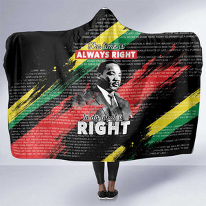 MLK Honoring The Legacy Hooded Blanket Black Version
