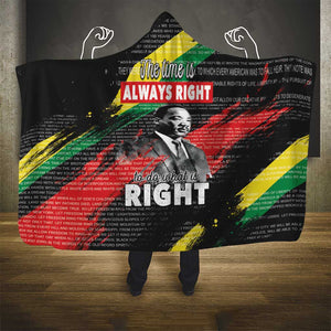 MLK Honoring The Legacy Hooded Blanket Black Version