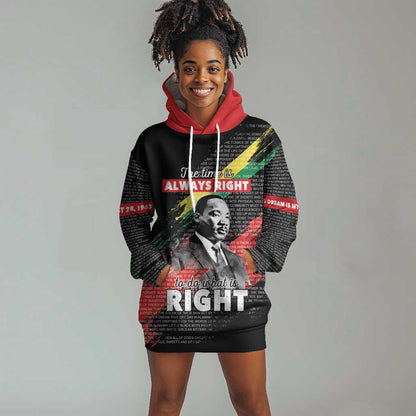 MLK Honoring The Legacy Hoodie Dress Black Version