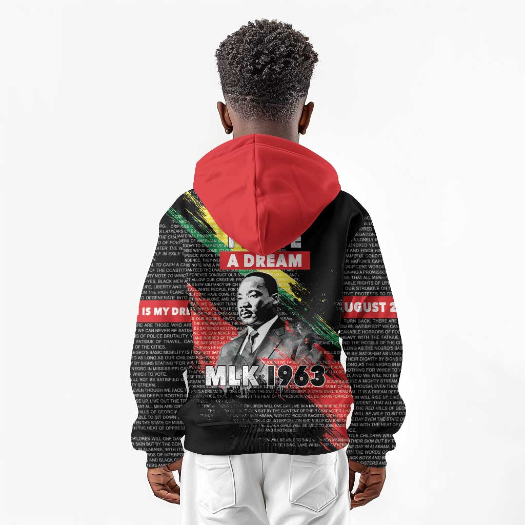 MLK Honoring The Legacy Kid Hoodie Black Version