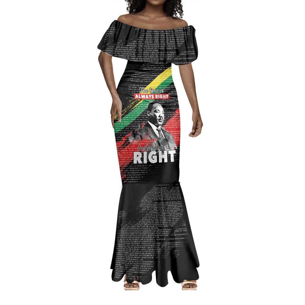 MLK Honoring The Legacy Mermaid Dress Black Version