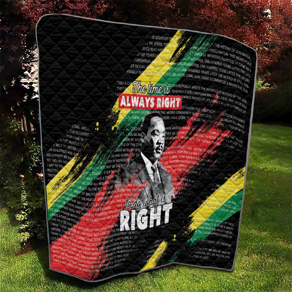 MLK Honoring The Legacy Quilt Black Version