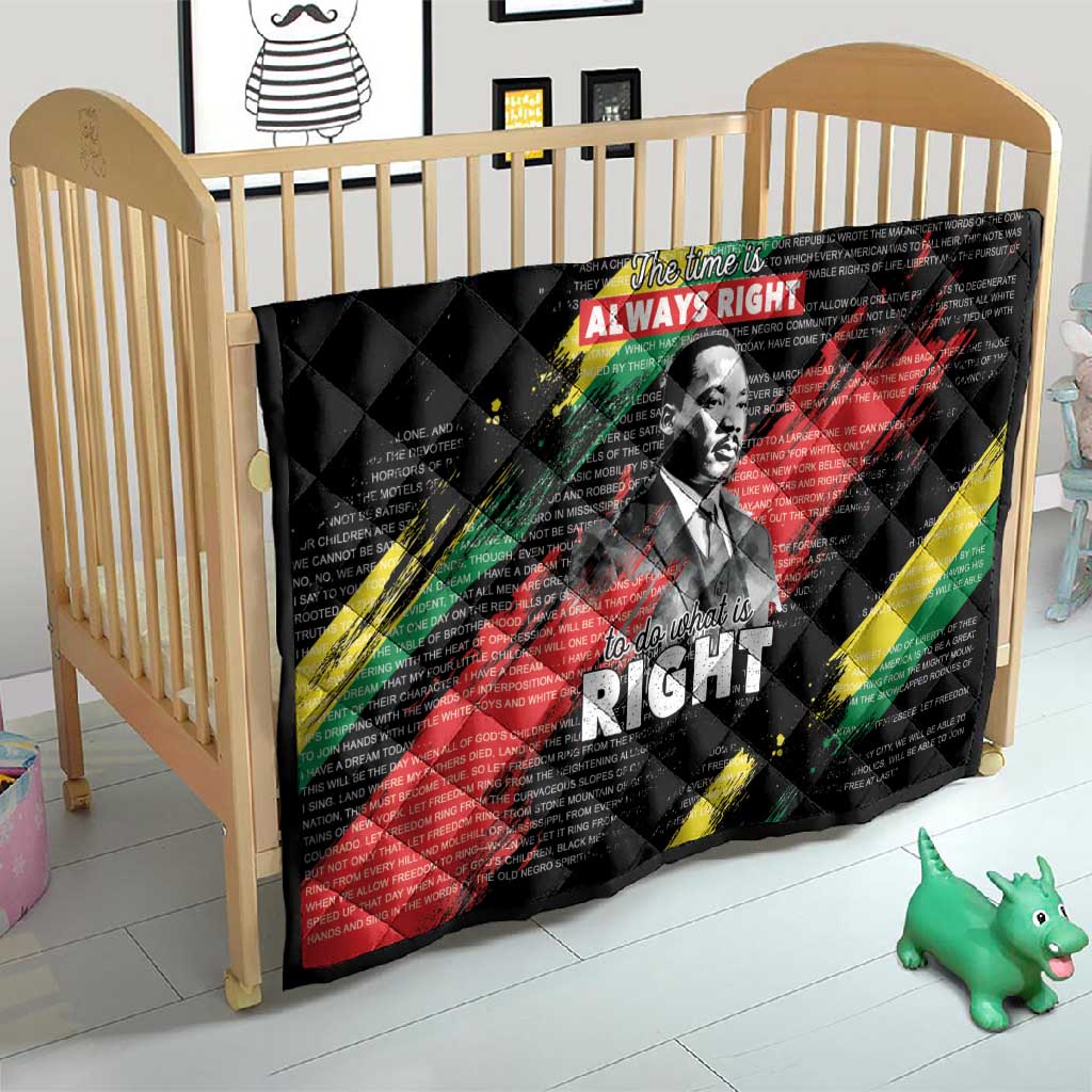 MLK Honoring The Legacy Quilt Black Version