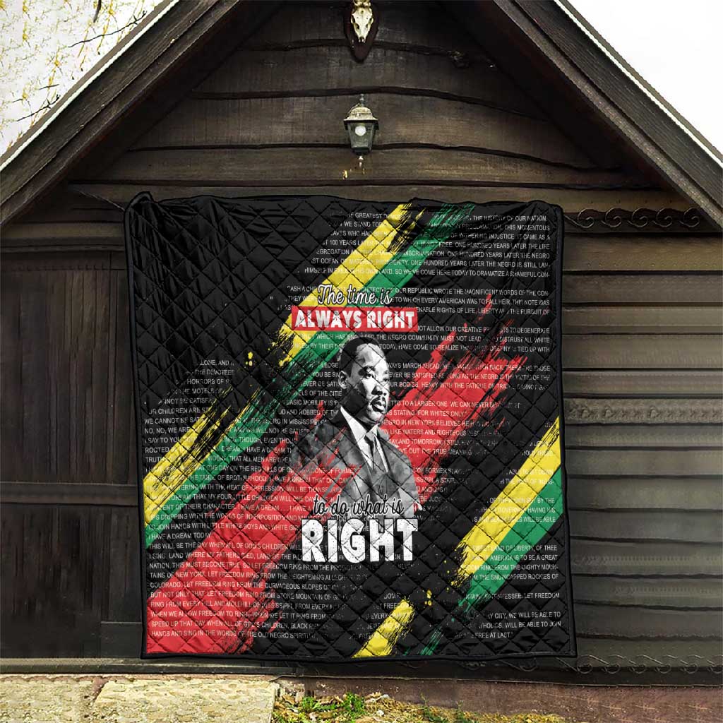 MLK Honoring The Legacy Quilt Black Version
