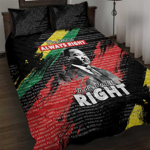 MLK Honoring The Legacy Quilt Bed Set Black Version