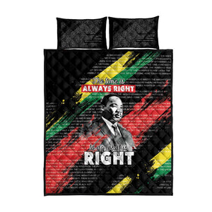 MLK Honoring The Legacy Quilt Bed Set Black Version
