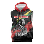 MLK Honoring The Legacy Sleeveless Zip Hoodie Black Version - African Pride