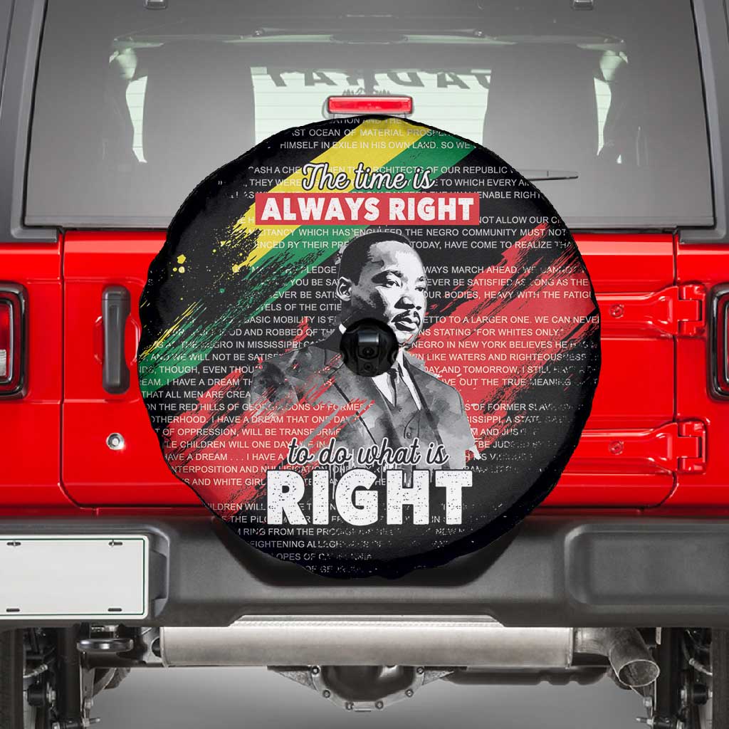 MLK Honoring The Legacy Spare Tire Cover Black Version