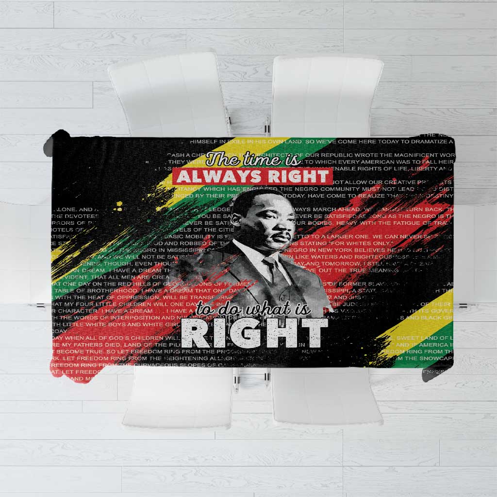 MLK Honoring The Legacy Tablecloth Black Version