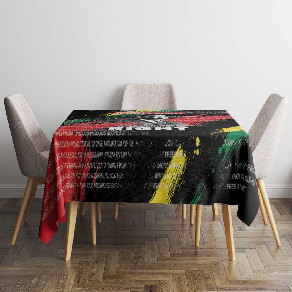 MLK Honoring The Legacy Tablecloth Black Version