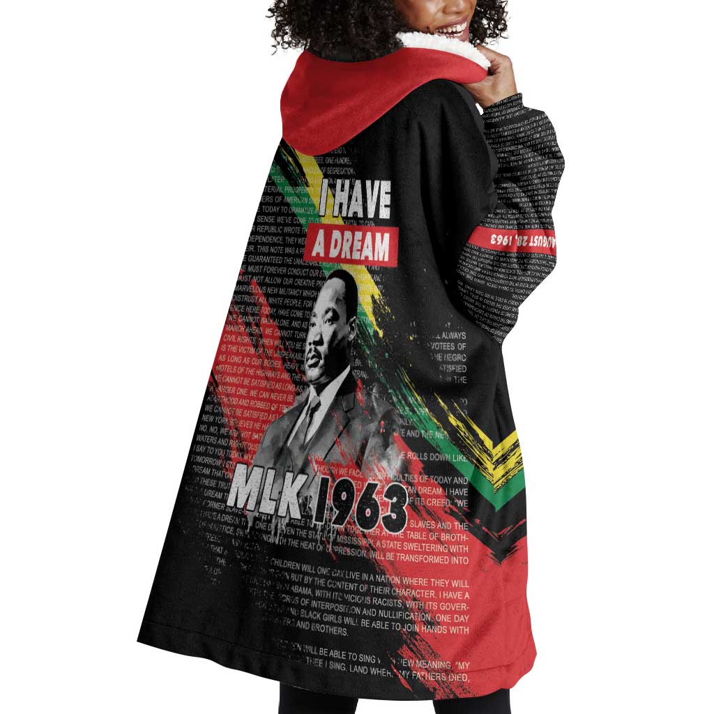 MLK Honoring The Legacy Wearable Blanket Hoodie Black Version