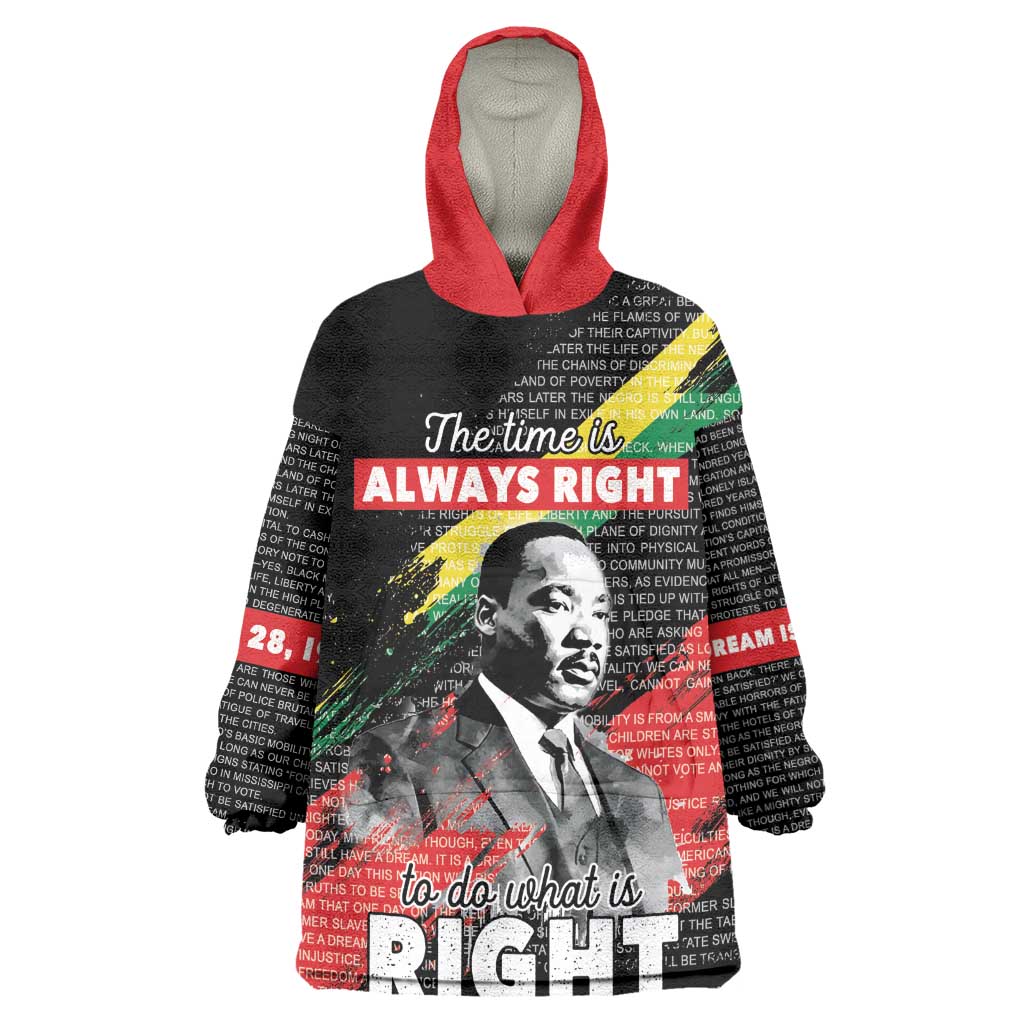 MLK Honoring The Legacy Wearable Blanket Hoodie Black Version