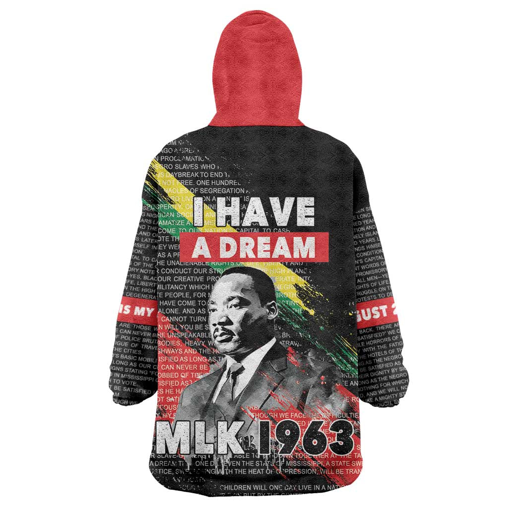 MLK Honoring The Legacy Wearable Blanket Hoodie Black Version