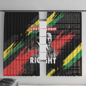 MLK Honoring The Legacy Window Curtain Black Version