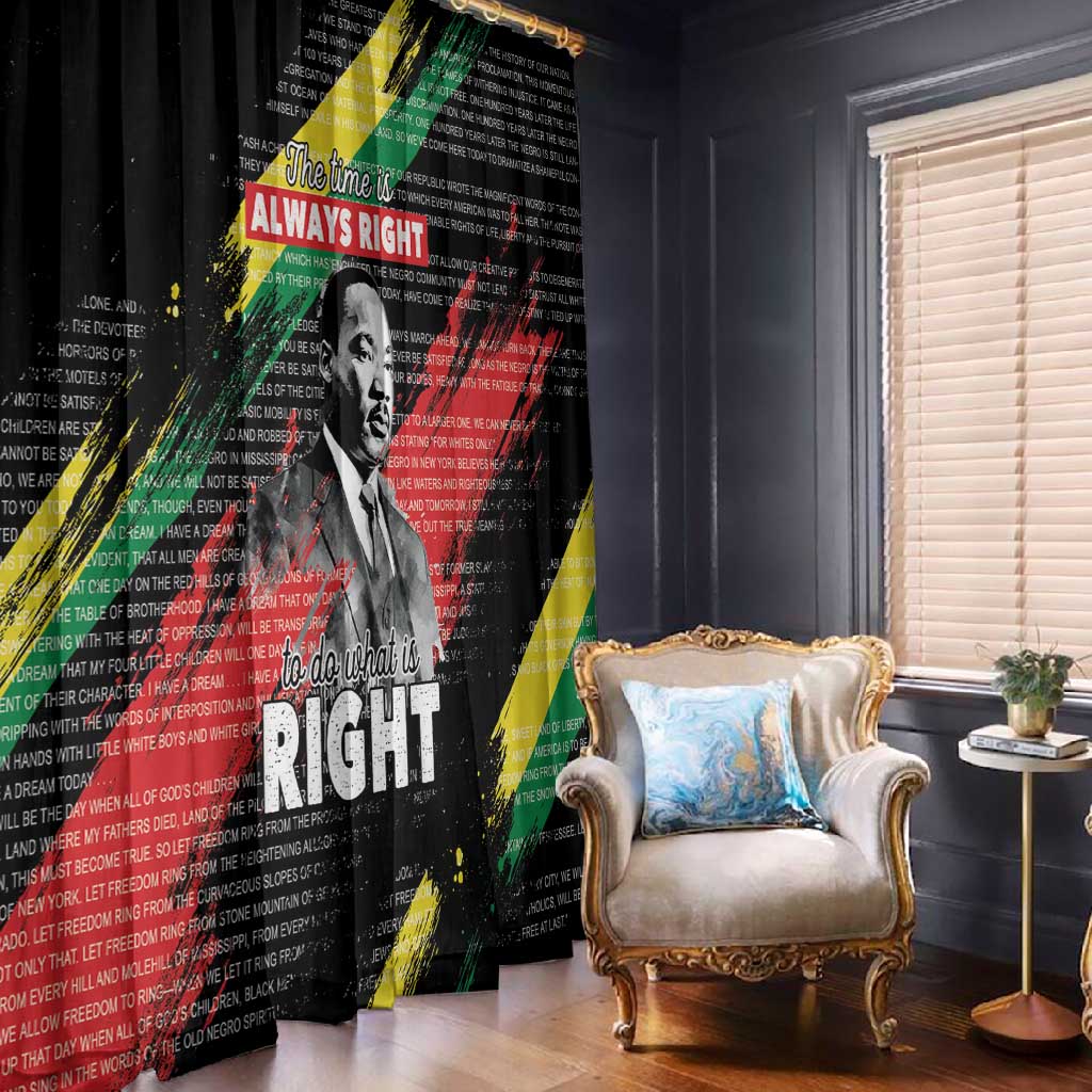 MLK Honoring The Legacy Window Curtain Black Version