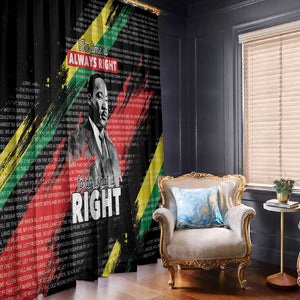 MLK Honoring The Legacy Window Curtain Black Version