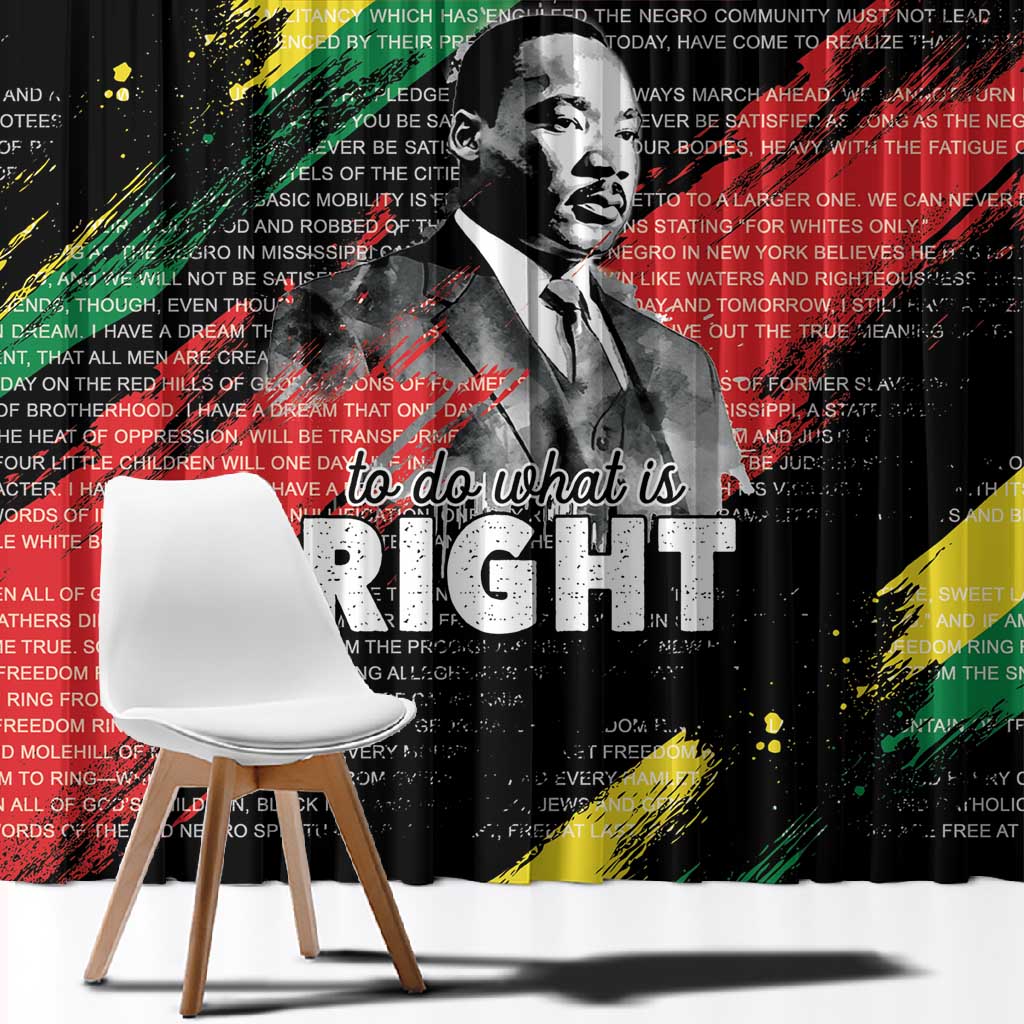 MLK Honoring The Legacy Window Curtain Black Version