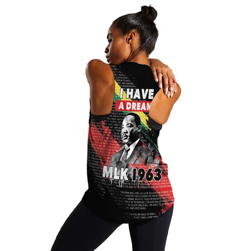 MLK Honoring The Legacy Women Racerback Tank Black Version