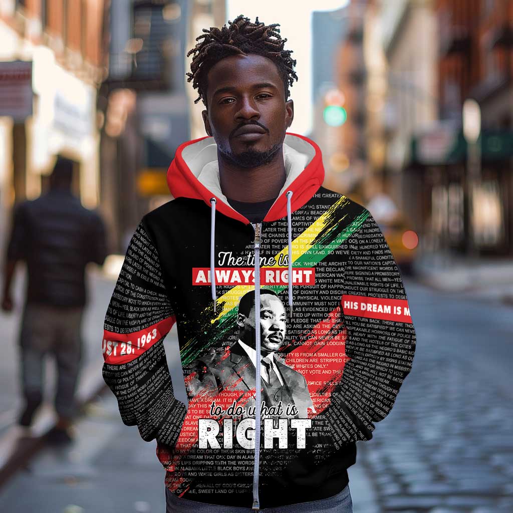 MLK Honoring The Legacy Zip Hoodie Black Version