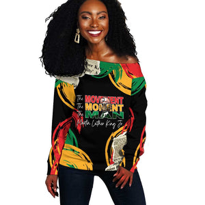 Remembering The Legacy Of MLK Off Shoulder Sweater