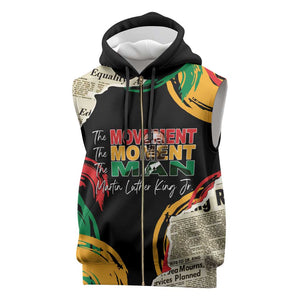 Remembering The Legacy Of MLK Sleeveless Zip Hoodie - African Pride