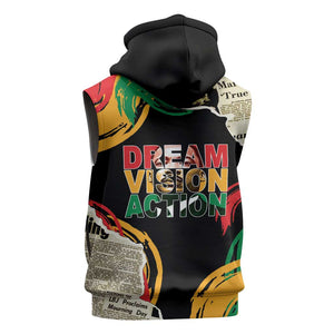 Remembering The Legacy Of MLK Sleeveless Zip Hoodie - African Pride