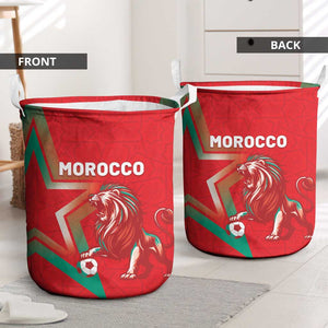 Morocco WC Football 2026 Laundry Basket Go Champions Lion Spirit - African Pride