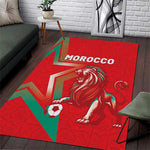 Morocco WC Football 2026 Area Rug Go Champions Lion Spirit - African Pride