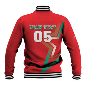Custom Morocco WC Football 2026 Baseball Jacket Go Champions Lion Spirit - African Pride